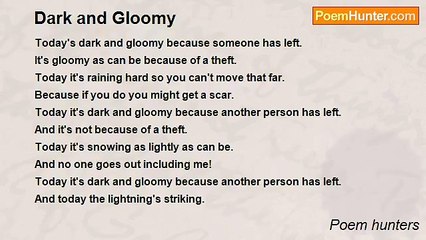 Poem hunters - Dark and Gloomy