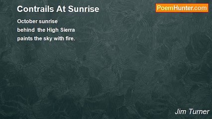 Jim Turner - Contrails At Sunrise