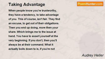 Audrey Heller - Taking Advantage