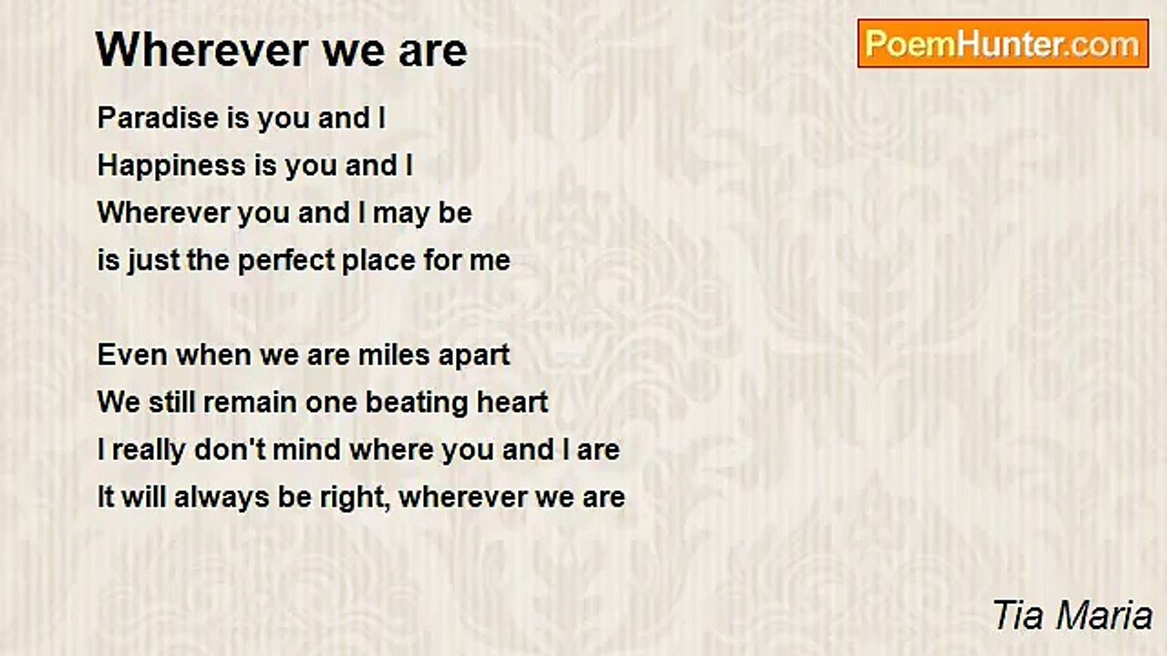 Tia Maria - Wherever we are