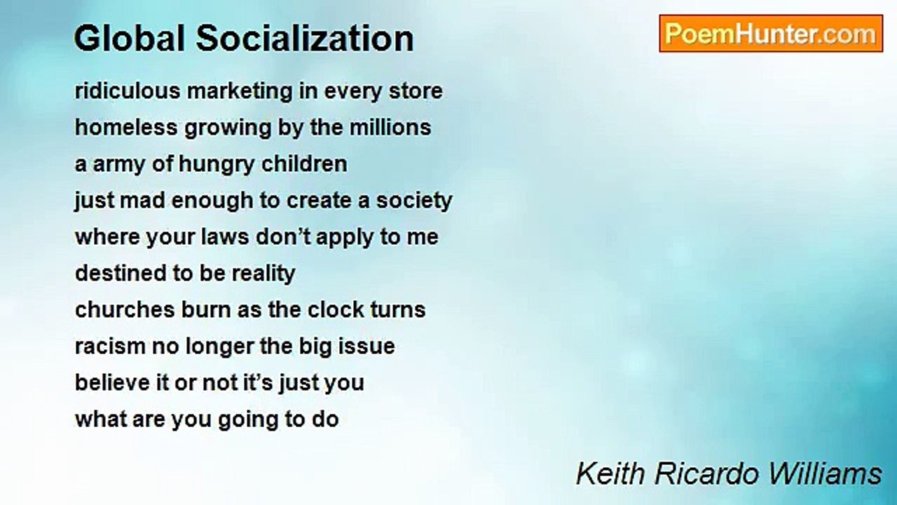 Keith Ricardo Williams - Global Socialization