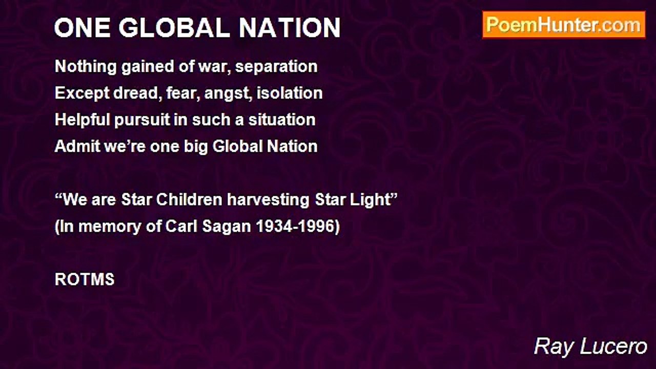 Ray Lucero - ONE GLOBAL NATION