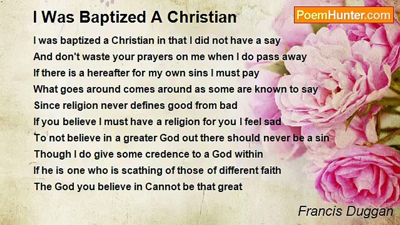 Francis Duggan - I Was Baptized A Christian