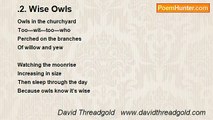 David Threadgold   www.davidthreadgold.com - .2. Wise Owls