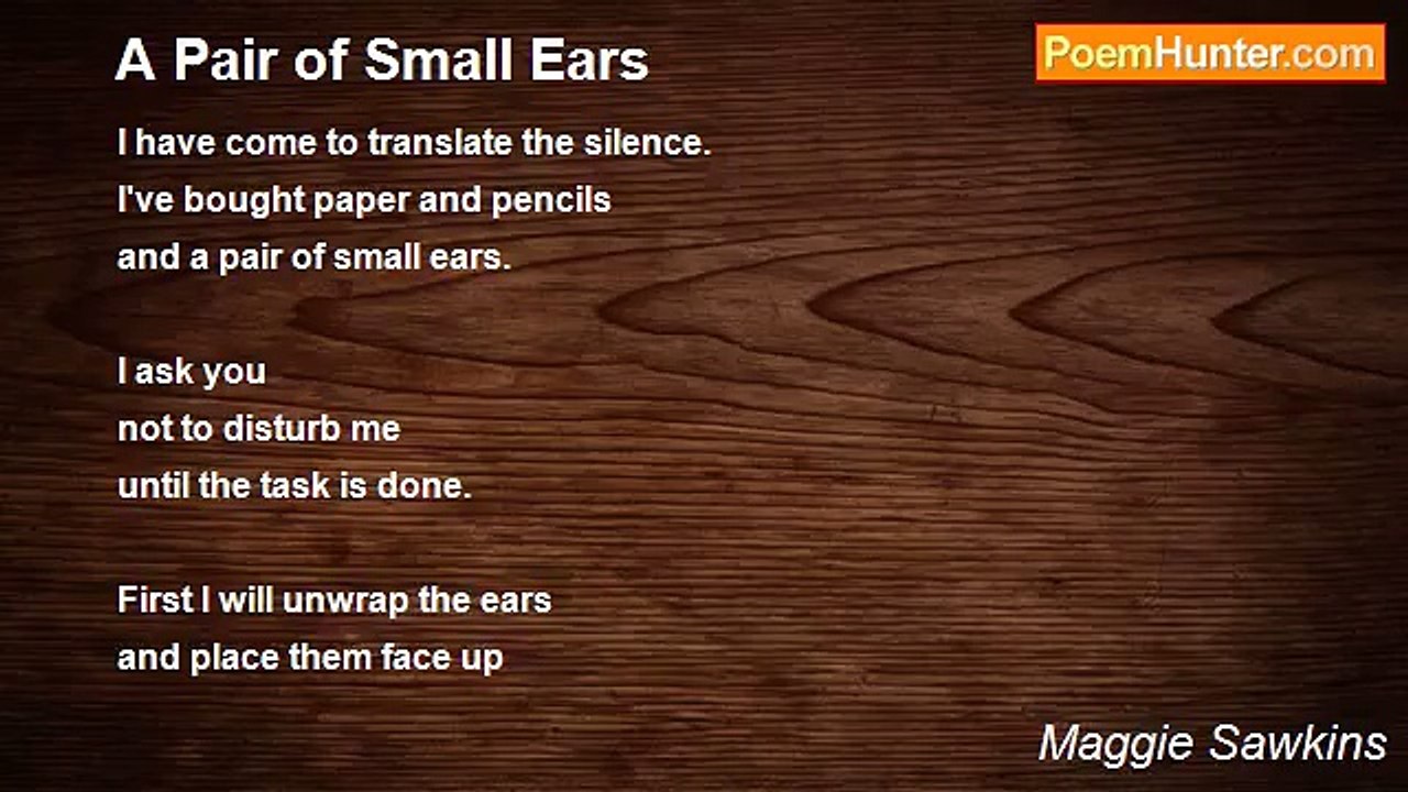 Maggie Sawkins - A Pair of Small Ears