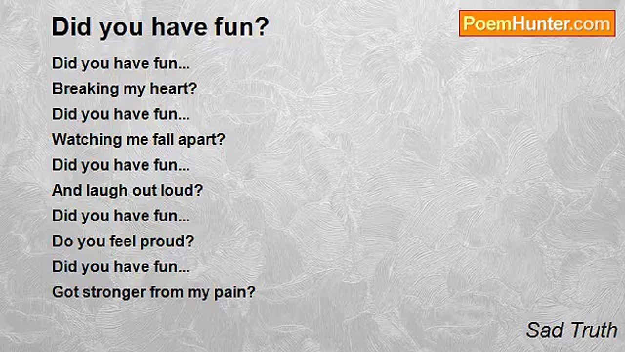 Sad Truth - Did you have fun?