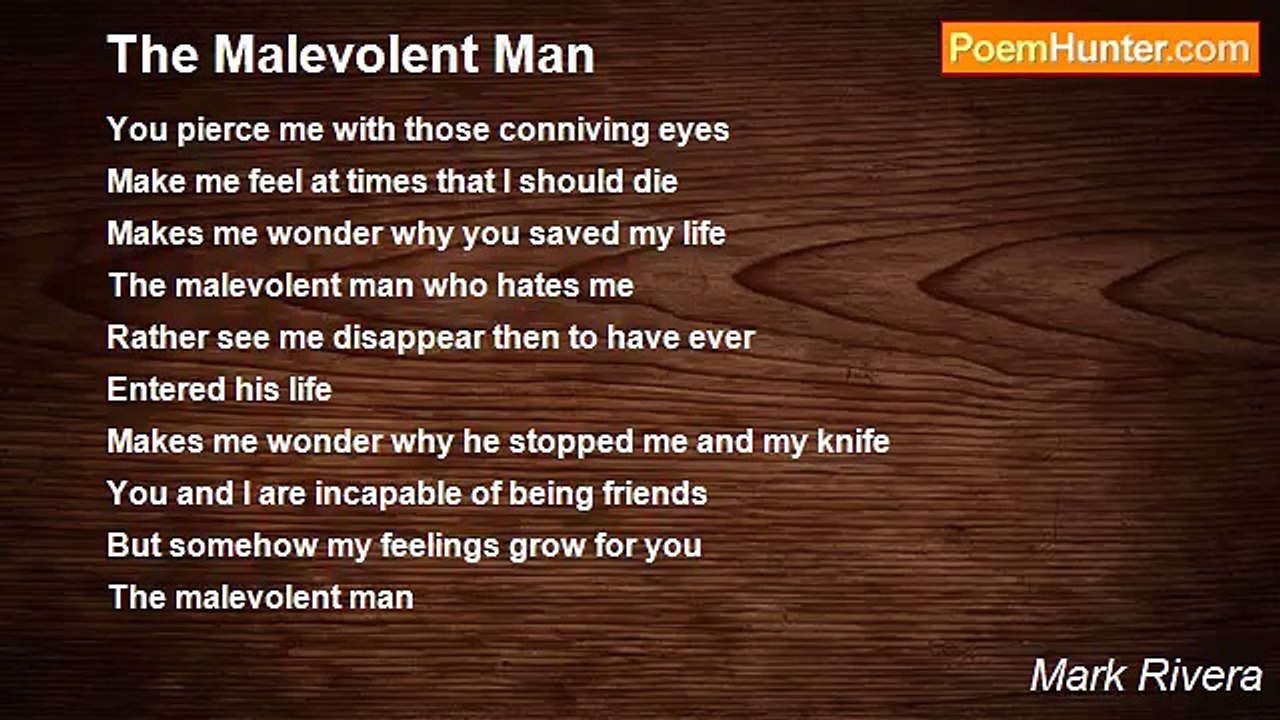 Mark Rivera - The Malevolent Man
