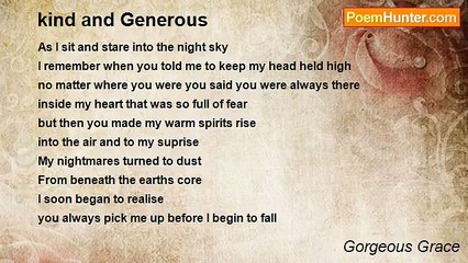 Gorgeous Grace - kind and Generous