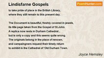 Joyce Hemsley - Lindisfarne Gospels