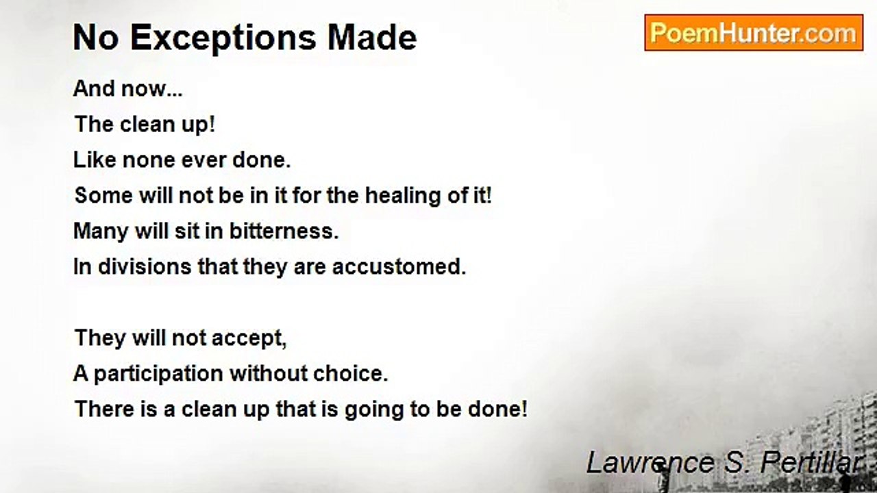Lawrence S. Pertillar - No Exceptions Made