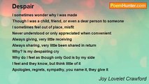 Joy Lovelet Crawford - Despair