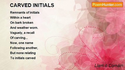 Liam ó Comáin - CARVED INITIALS