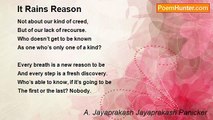 A. Jayaprakash Jayaprakash Panicker - It Rains Reason