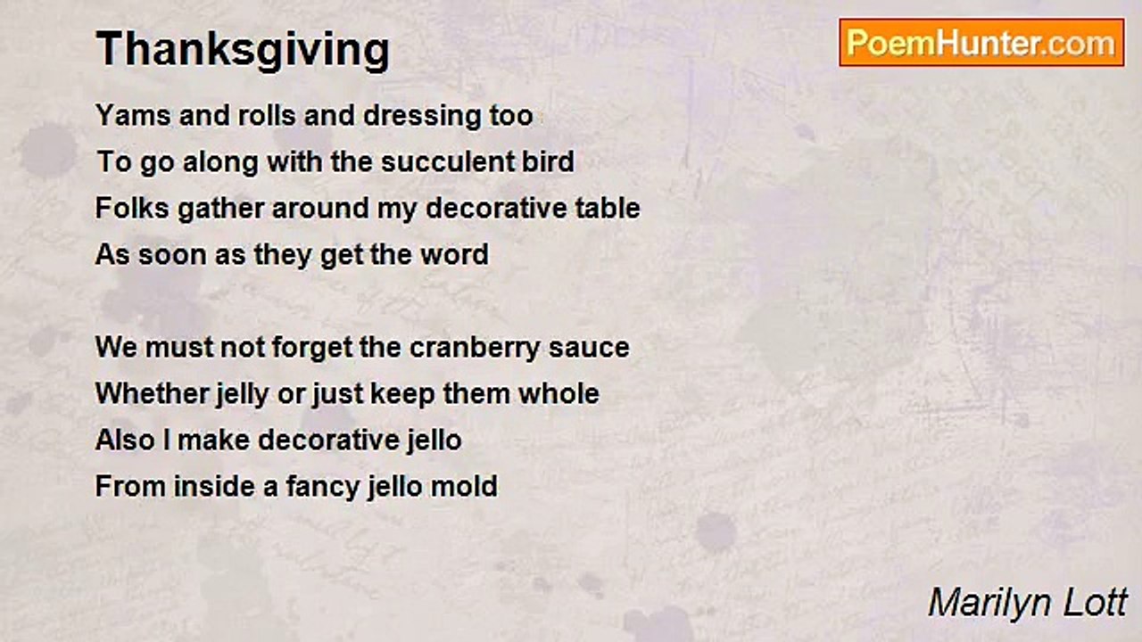 Marilyn Lott - Thanksgiving