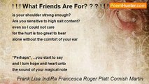 Frank Lisa IndiRa Francesca Roger Platt Cornish Martin - ! ! ! What Friends Are For? ? ? ! ! !