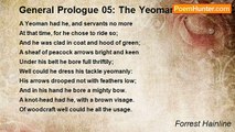 Forrest Hainline - General Prologue 05: The Yeoman - Geoffrey Chaucer (Forrest Hainline's Minimalist Translation)