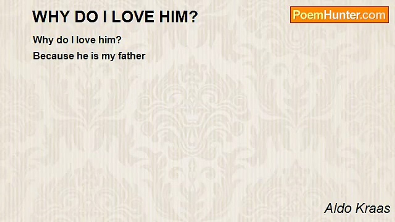 Aldo Kraas - WHY DO I LOVE HIM?