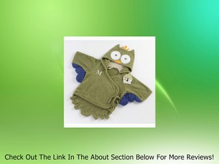 ''My Little Night Owl'' Hooded Terry Spa Robe Color: Green