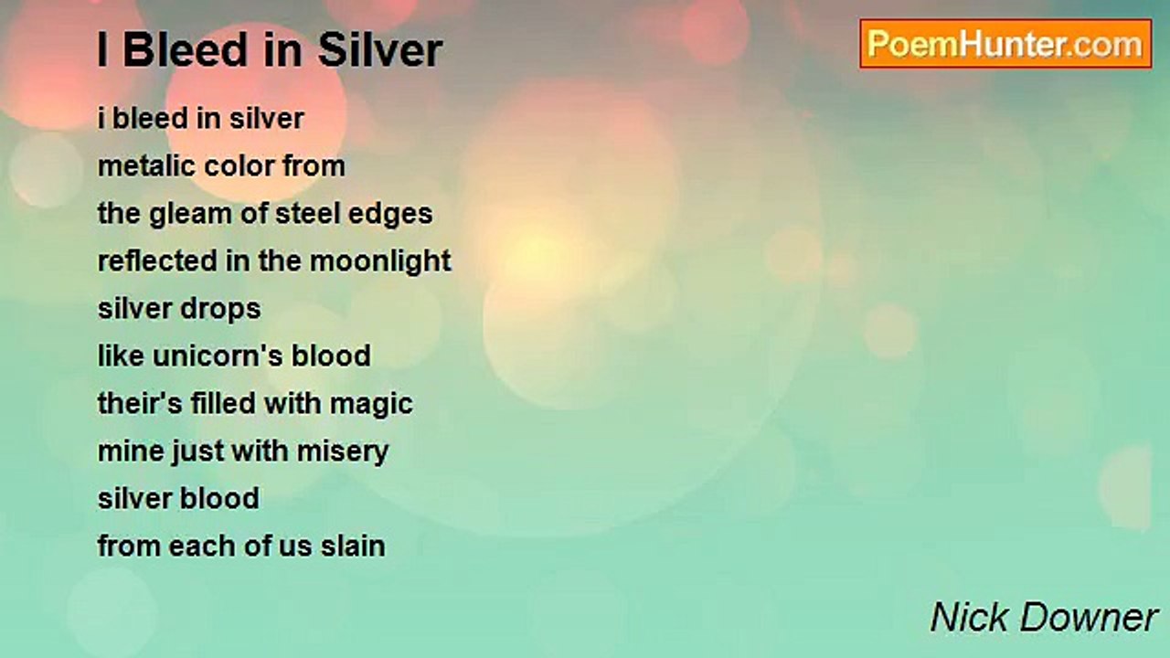 Nick Downer - I Bleed in Silver