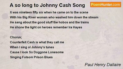 Paul Henry Dallaire - A so long to Johnny Cash Song