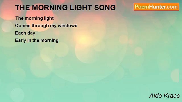 Aldo Kraas - THE MORNING LIGHT SONG