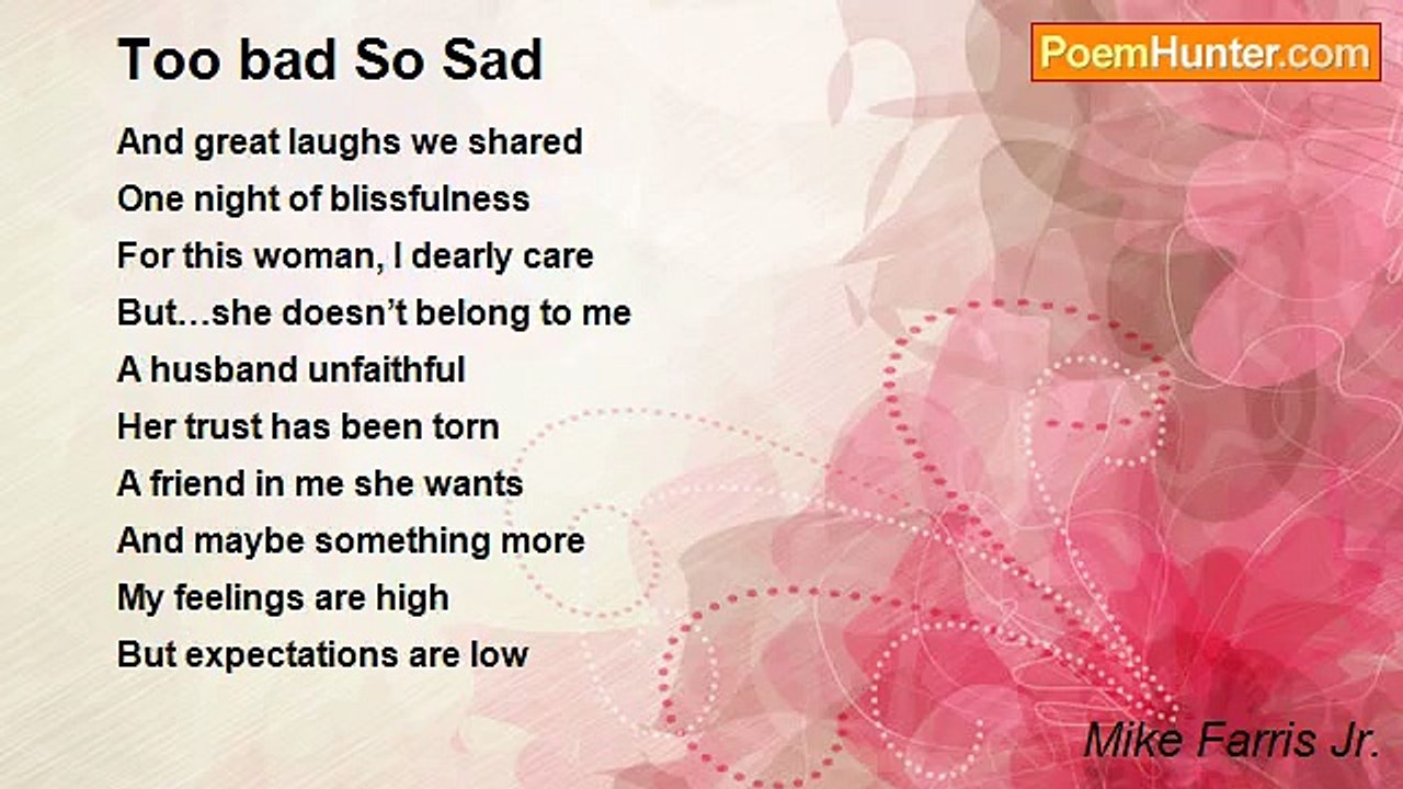 Mike Farris Jr. - Too bad So Sad