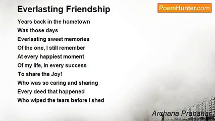 Archana Prabahar - Everlasting Friendship