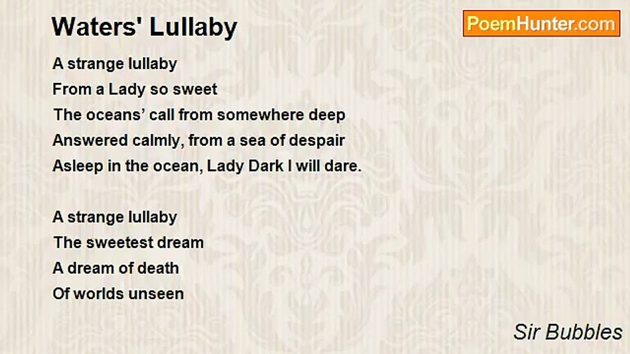 Sir Bubbles - Waters' Lullaby