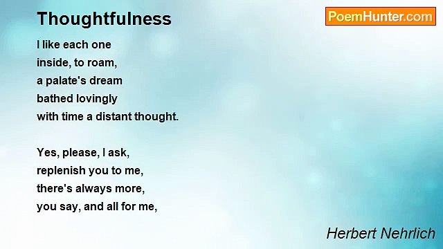 Herbert Nehrlich - Thoughtfulness