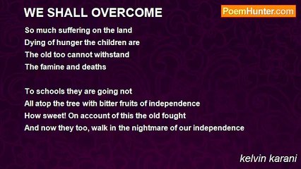 kelvin karani - WE SHALL OVERCOME