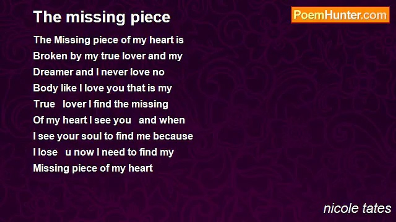 nicole tates - The missing piece