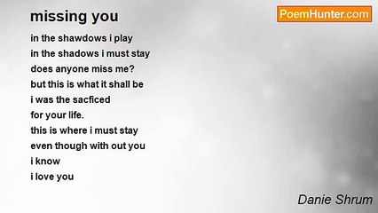 Danie Shrum - missing you