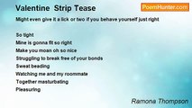 Ramona Thompson - Valentine  Strip Tease