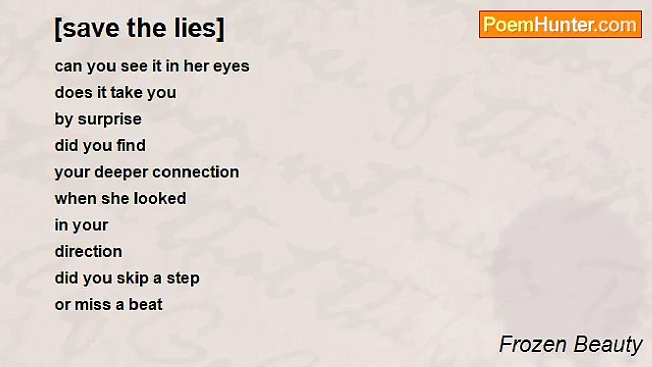 Frozen Beauty - [save the lies]