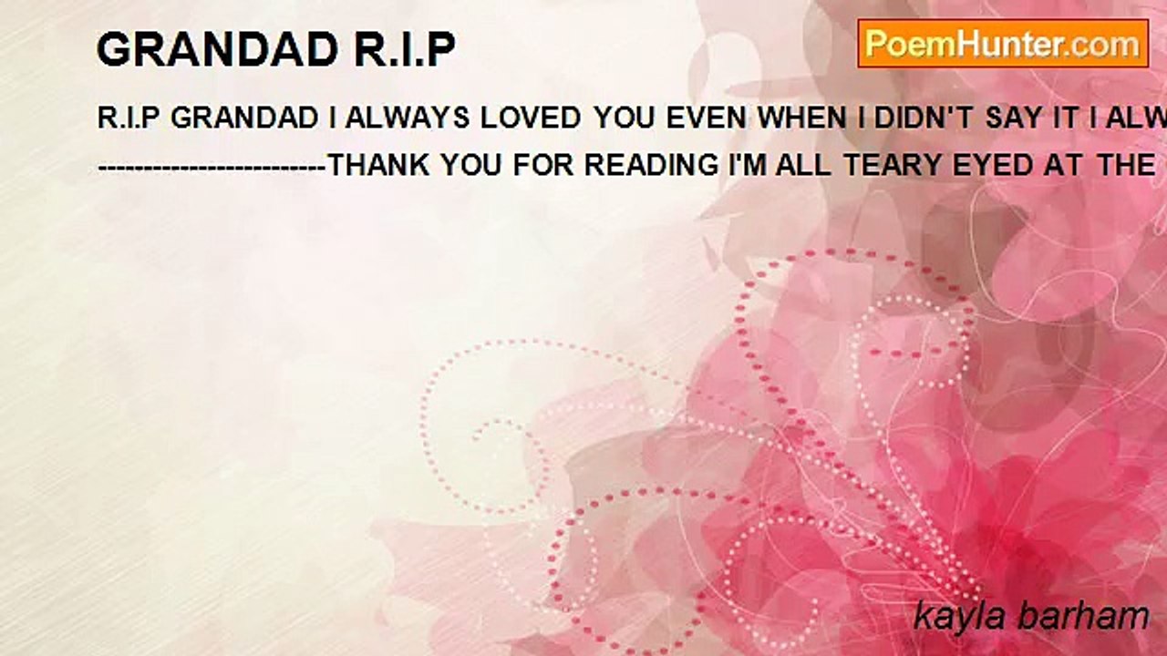 kayla barham - GRANDAD R.I.P