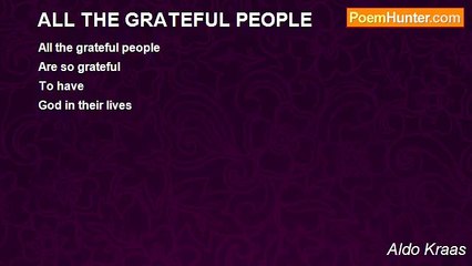 Aldo Kraas - ALL THE GRATEFUL PEOPLE