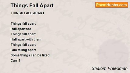 Shalom Freedman - Things Fall Apart