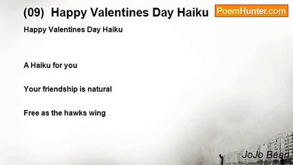 JoJo Bean - (09)  Happy Valentines Day Haiku