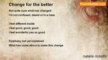 natalie ricketts - Change for the better