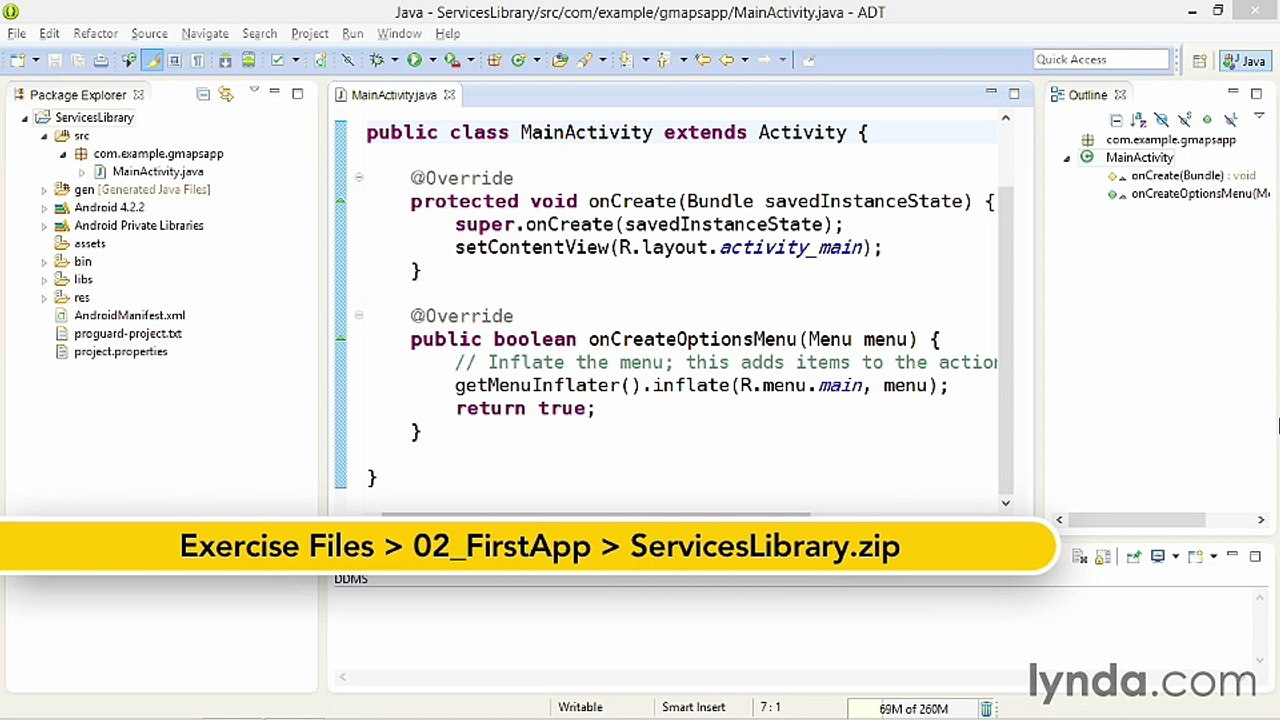 chapter 2003.Importing and linking the Google Play services library