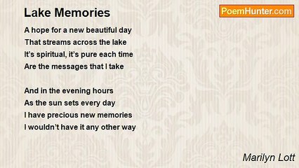 Marilyn Lott - Lake Memories