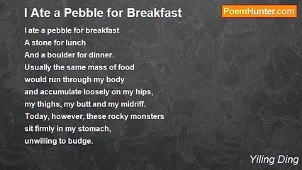 Yiling Ding - I Ate a Pebble for Breakfast