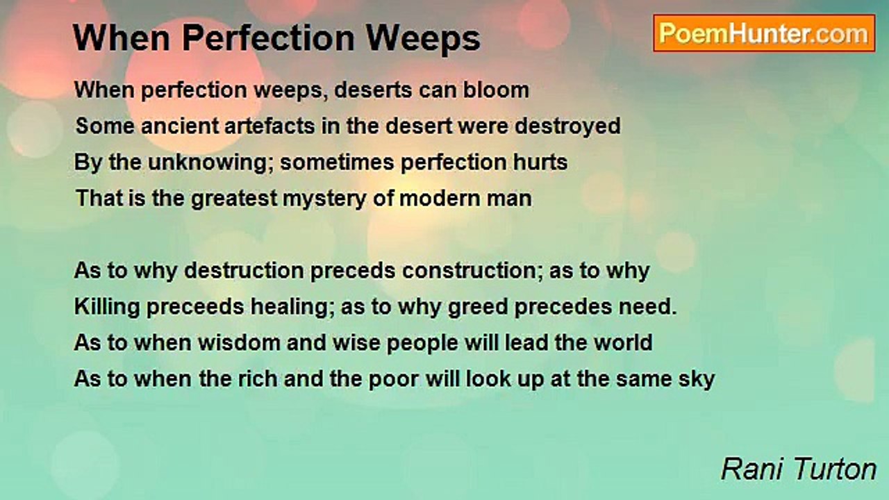 Rani Turton - When Perfection Weeps