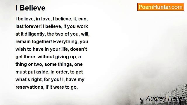 Audrey Heller - I Believe