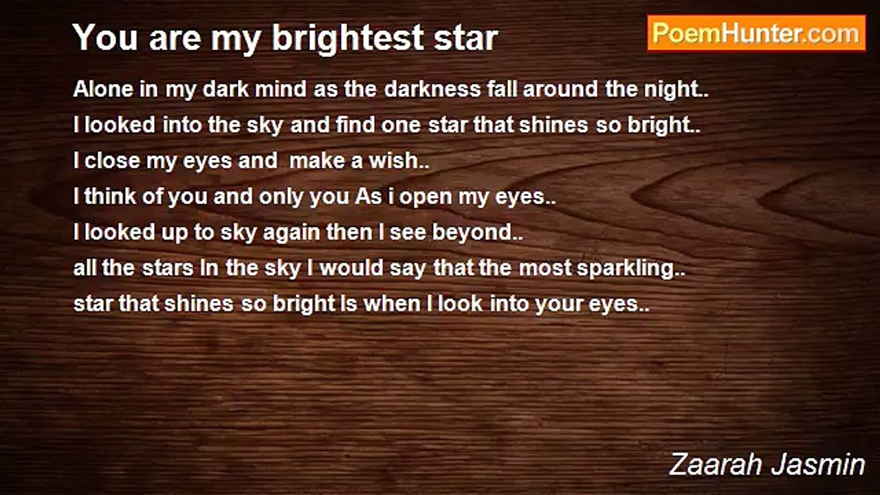 Zaarah Jasmin - You are my brightest star