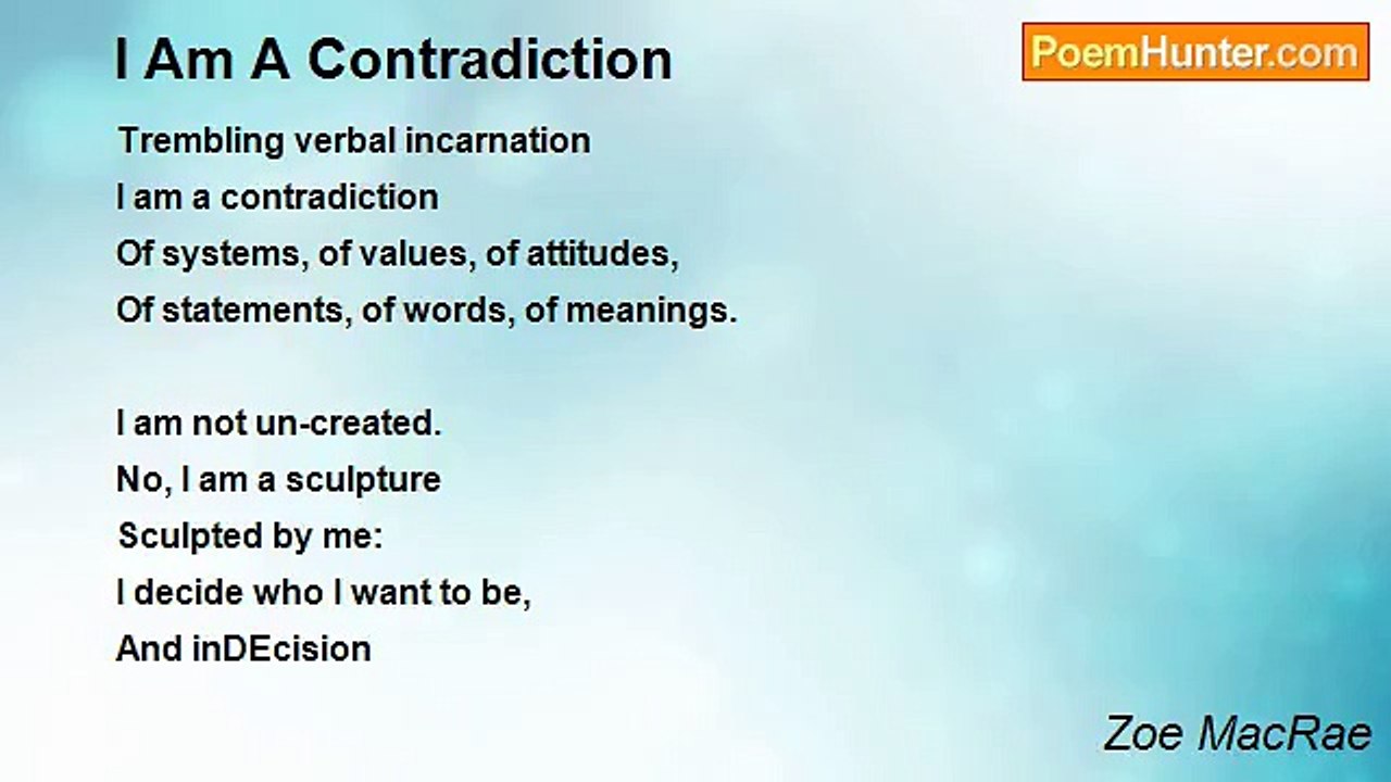 Zoe MacRae - I Am A Contradiction