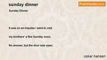 oskar hansen - sunday dinner