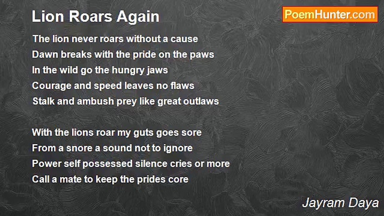 Jayram Daya - Lion Roars Again