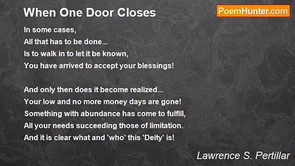 Lawrence S. Pertillar - When One Door Closes
