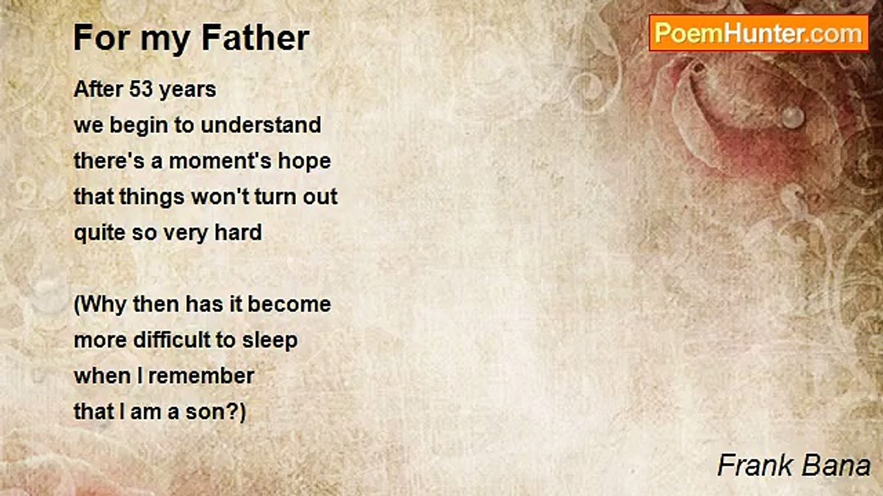Frank Bana - For my Father